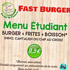 Fast Burger menu