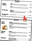 Surf Palace menu