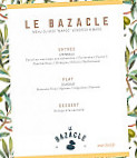 Le Bazacle menu