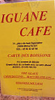 Iguane Cafe menu