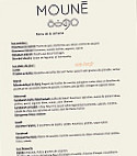 Mouné menu