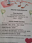 Dairy Bar Family Restaurant menu