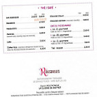 R De Saveurs menu