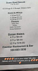 Frontier Restaurant Bar menu