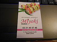 Miyoki Sushi menu