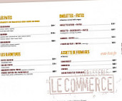 Brasserie du Commerce menu