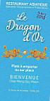 Le Dragon D'or menu
