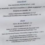 La Coulée Douce Cardápio