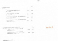 Le Carré De L’ange menu