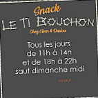 Le Ti Bouchon menu