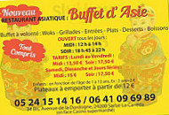 Buffet D'asie Sarlat La Canéda menu