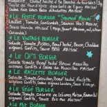 Le Vintage Burger menu