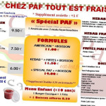 Chez Paf menu