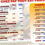 Chez Paf menu