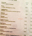 Le Gensac menu