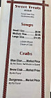 Shag's Crab Seafood menu