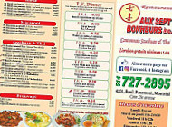 Aux Sept Bonheurs Restaurant menu
