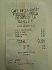 Le Cafe De La Poste menu