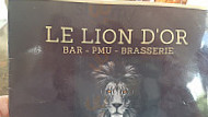 Le Lion D'or menu