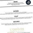 L'orfèvre menu