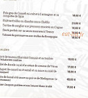 La Lucarne aux Chouettes menu