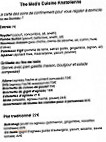 The Med's Cuisine Anatolienne menu