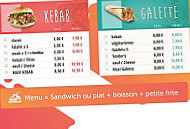 Mam's Kebab menu