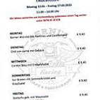 Bernis Racing Cafe menu