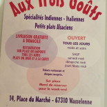 Aux Trois Goûts Cardápio