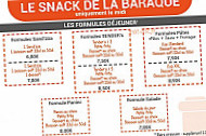 La Baraque Des Forges menu