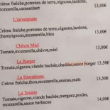 Pizzas Laetitia menu