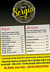 Snack Burger Chez Sergio menu