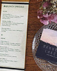 Vanderbilt Lakeside Room Guesthouse menu