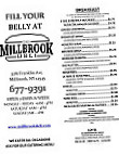 Millbrook Village Deli menu