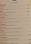 Pizzéria De Cassagnes menu