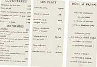 La Table de Charbon-Blanc menu