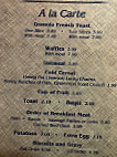 Stoagie's Family Room Cafe menu