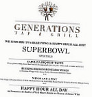 Generations menu