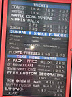 Ice Cream Corner menu