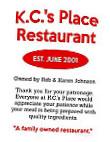 K C's Place menu