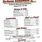 Bodette's Barbecue menu
