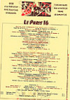 Le Paris Seize menu