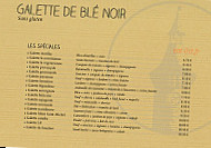 Crêperie Le Beffroi menu
