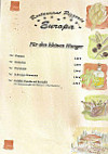 Europa Blaustein 1988 menu
