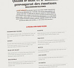 Le Croque Bedaine menu