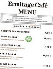 L'ermitage Café menu