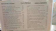 La Penia menu