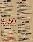 Six50 menu