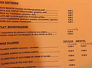 Scheherazade menu