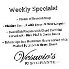 Vesuvio menu